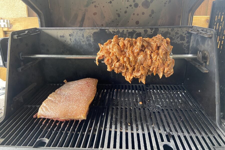 Pork Belly and Chicken Kebab