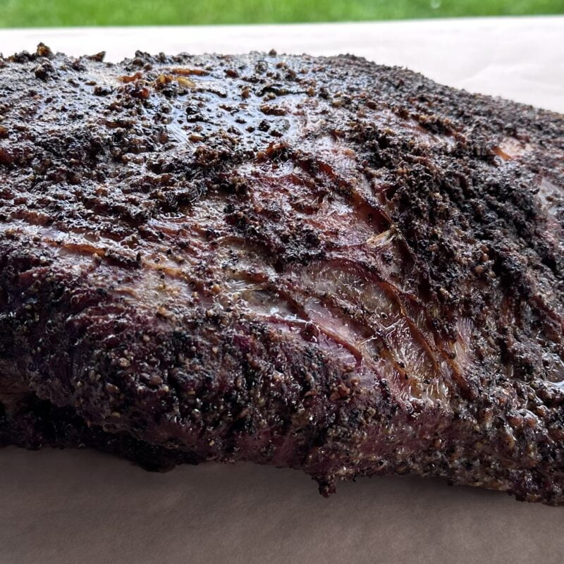 Brisket ready to wrap
