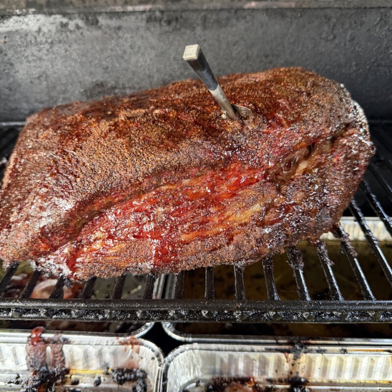 Brisket on the smoker