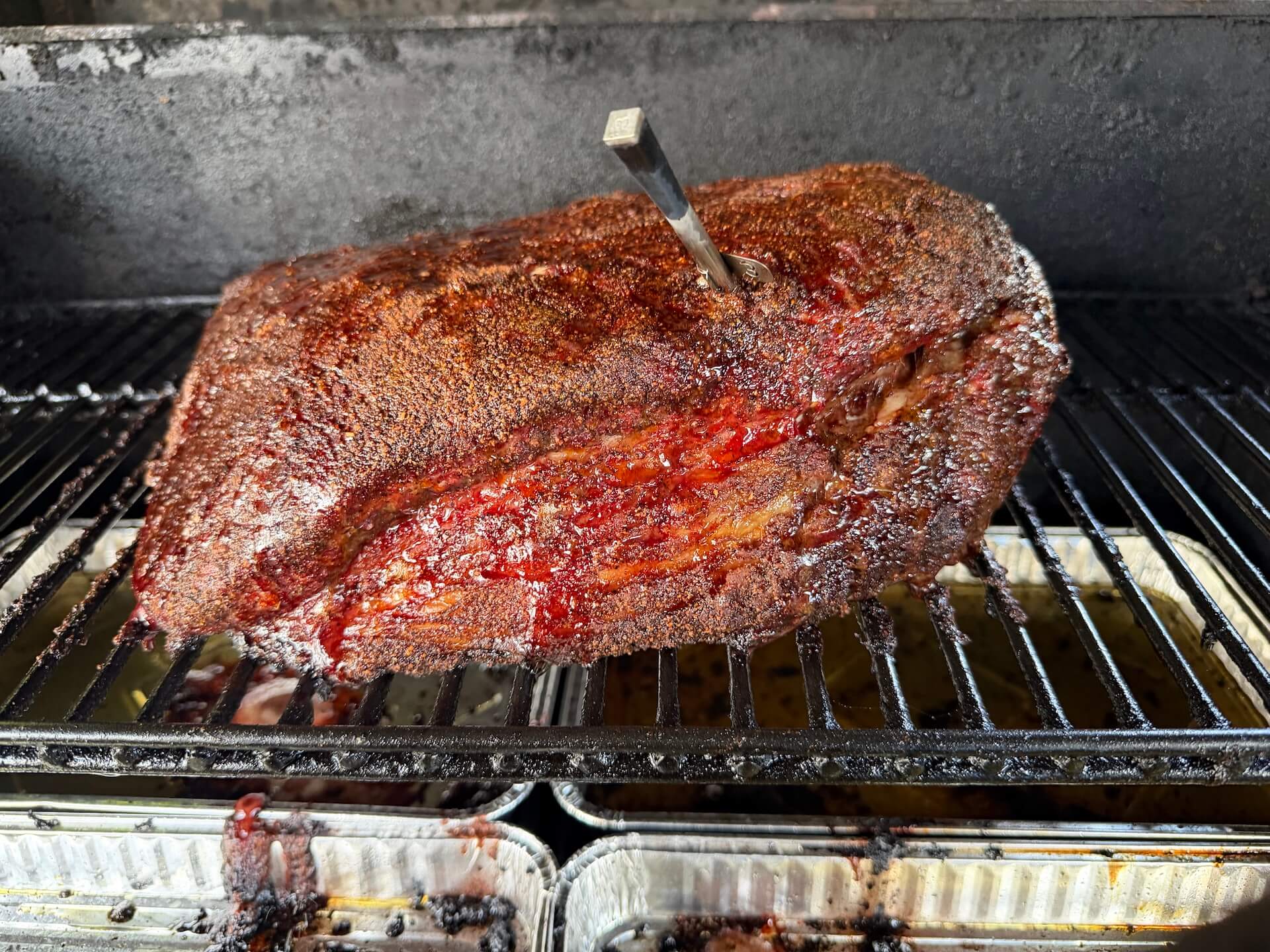 Brisket on the smoker